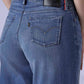 Women's 318 Shaping Wide Leg Fit Mid Rise Redloop Jeans - Detail View