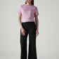Women's 318 Black Wide Leg Fit Mid Rise Redloop Jeans - Styleshot View