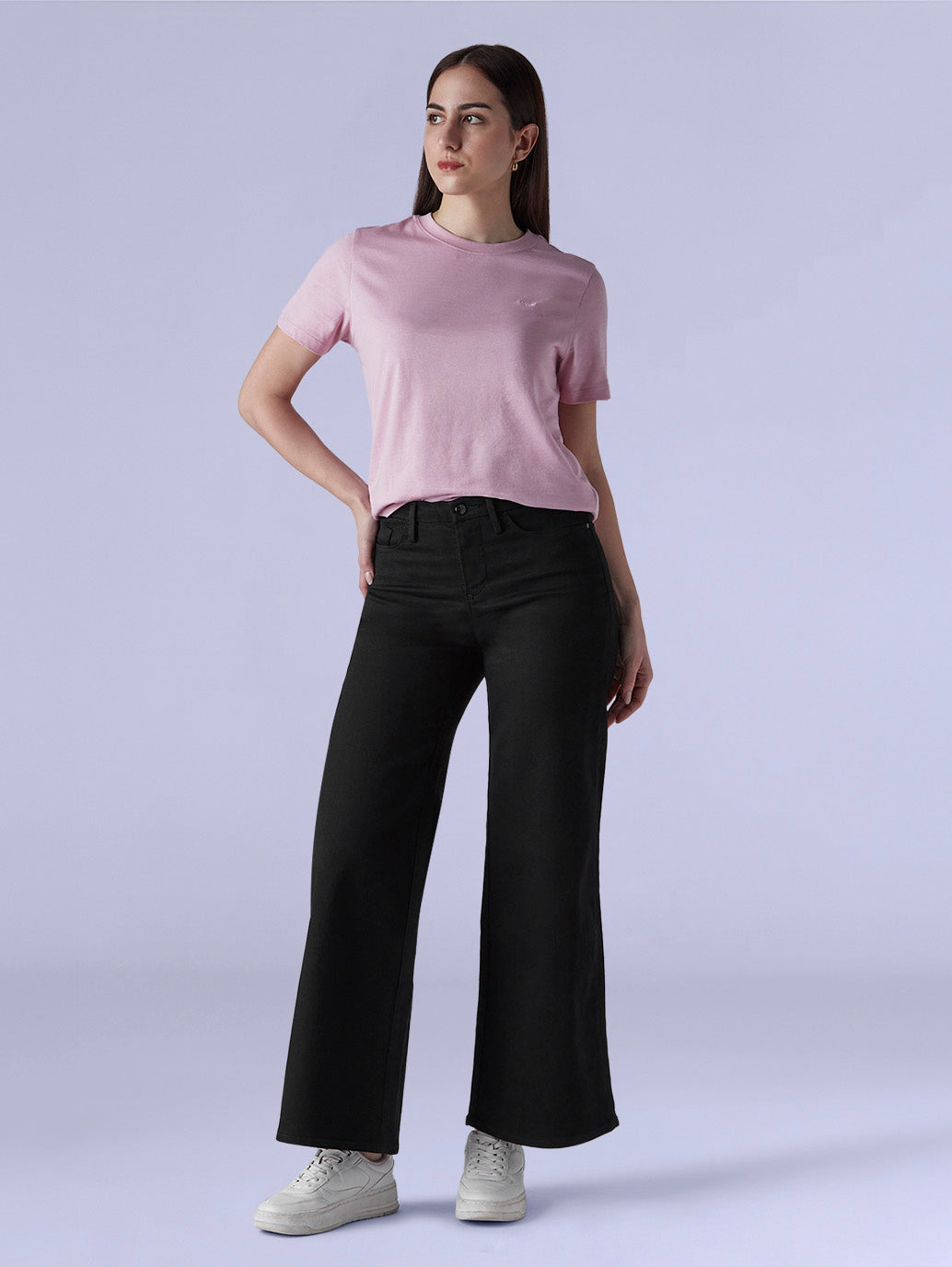 Women's 318 Black Wide Leg Fit Mid Rise Redloop Jeans - d129c747-ab0c-43ba-8acb-0742c1a77ec8 View