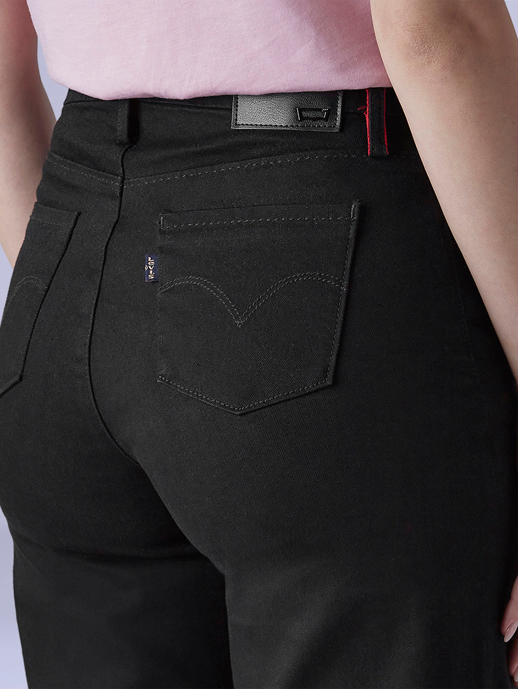 Women's 318 Black Wide Leg Fit Mid Rise Redloop Jeans - 38206ead-1688-4f2b-be9f-4b8dfb011185 View