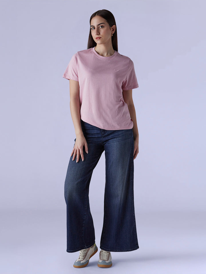 Women's 318 Dark Indigo Shaping Wide Leg Fit Mid Rise Redloop Jeans