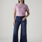 Women's 318 Dark Indigo Shaping Wide Leg Fit Mid Rise Redloop Jeans - Front View