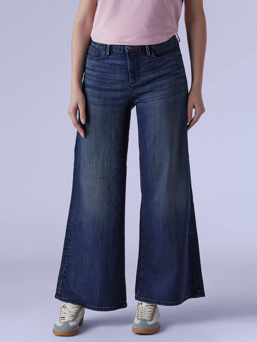 Women's 318 Dark Indigo Shaping Wide Leg Fit Mid Rise Redloop Jeans - 253055a9-964d-4e65-b910-1f8f9f2d4827 View