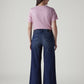 Women's 318 Dark Indigo Shaping Wide Leg Fit Mid Rise Redloop Jeans - Back View