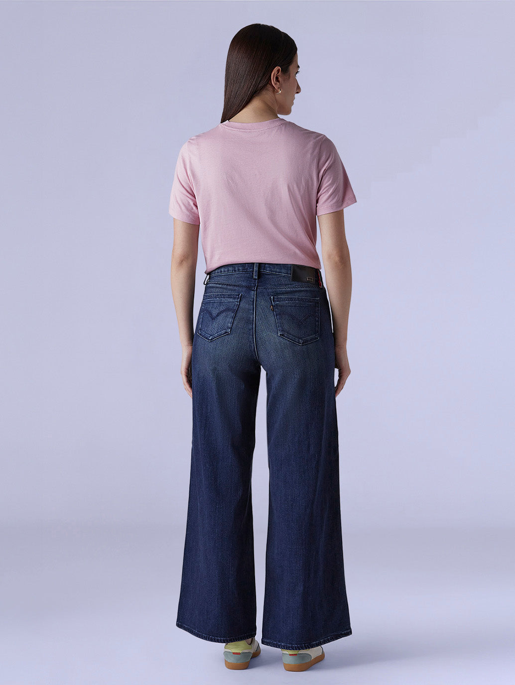 Women's 318 Dark Indigo Shaping Wide Leg Fit Mid Rise Redloop Jeans - 67c547af-8293-460b-91c7-2bb1139a8178 View