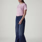Women's 318 Dark Indigo Shaping Wide Leg Fit Mid Rise Redloop Jeans - Side View