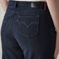 Women's 318 Shaping Wide Leg Fit Mid Rise Redloop Jeans - Detail View