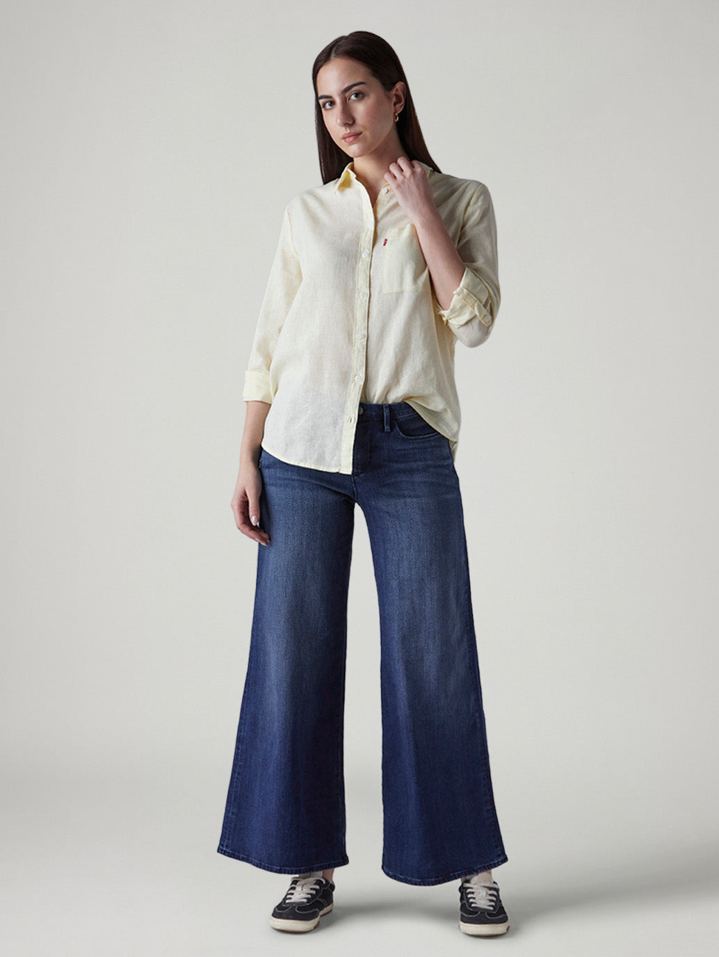 Women's 318 Shaping Wide Leg Fit Mid Rise Redloop Jeans