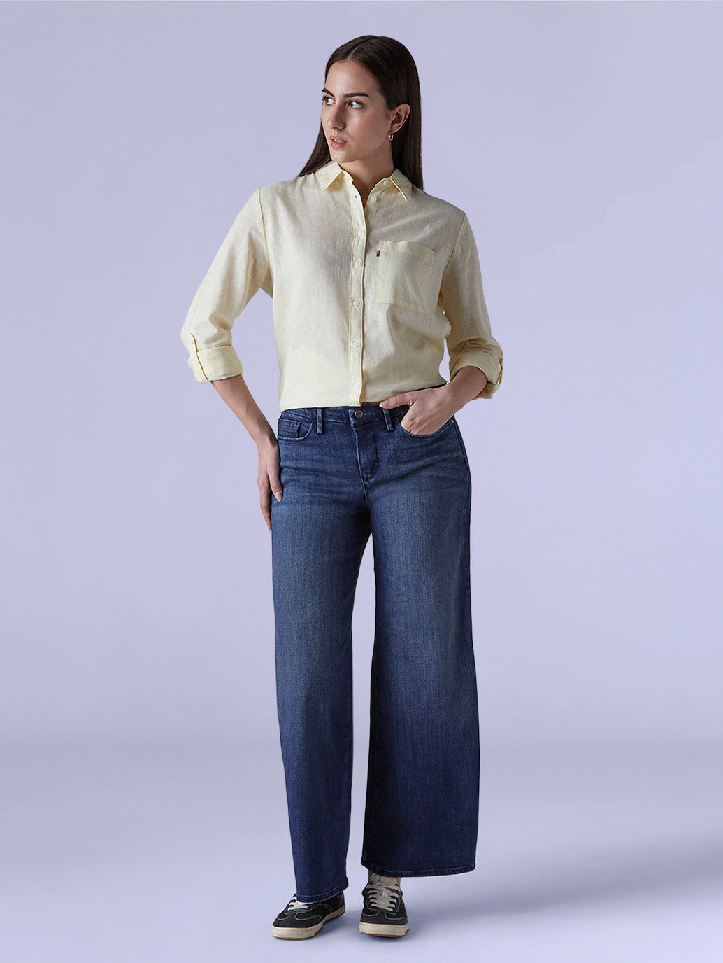 Women's 318 Shaping Wide Leg Fit Mid Rise Redloop Jeans - 6f3ba559-d813-4f6c-9b98-54341380dcfd View