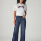 Women's 318 Blue Shaping Wide Leg Fit Mid Rise Redloop Jeans - Logo View