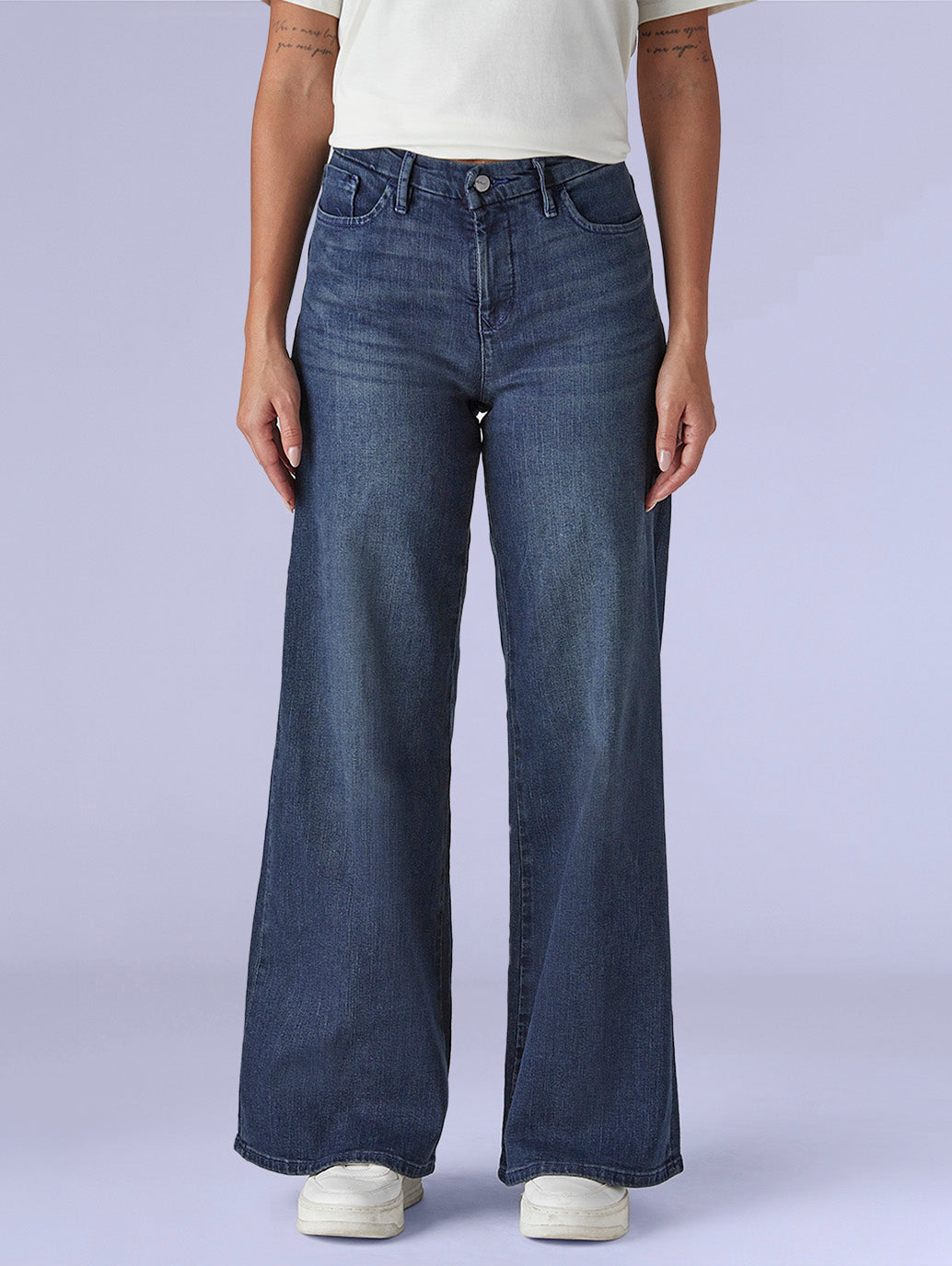Women's 318 Blue Shaping Wide Leg Fit Mid Rise Redloop Jeans - 2284f893-656b-49af-9bc4-68a317e0edf6 View