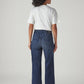 Women's 318 Blue Shaping Wide Leg Fit Mid Rise Redloop Jeans - Back View