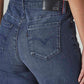 Women's 318 Blue Shaping Wide Leg Fit Mid Rise Redloop Jeans - 20 View