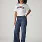 Women's 318 Blue Shaping Wide Leg Fit Mid Rise Redloop Jeans - Side View