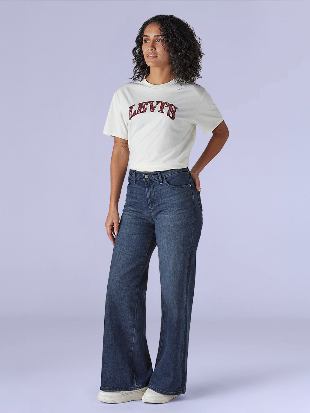 Women's 318 Blue Shaping Wide Leg Fit Mid Rise Redloop Jeans - 9e115a38-b859-4bc2-bc5c-1255d9c6c834 View