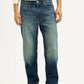 Men's Tinted 568 Blue Loose Fit Mid Rise Jeans - Front View