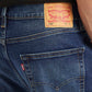 Men's 568 Blue Loose Fit Mid Rise Jeans - Detail View