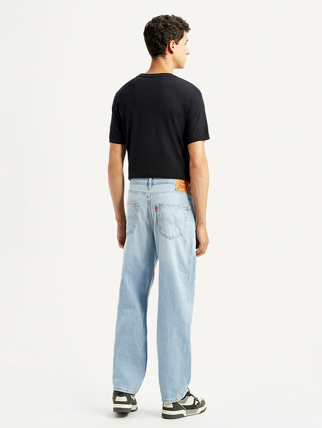 Men's 568 Light Blue Loose Fit Mid Rise Jeans - Back View