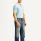 Men's 568 Blue Baggy Fit Mid Rise Jeans - Side View