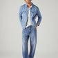Men's 568 Blue Loose Fit Mid Rise Jeans - Styleshot View