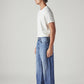Men's 568 Blue Loose Fit Mid Rise Jeans - Side View