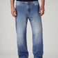 Men's 568 Blue Loose Fit Mid Rise Jeans - Front View