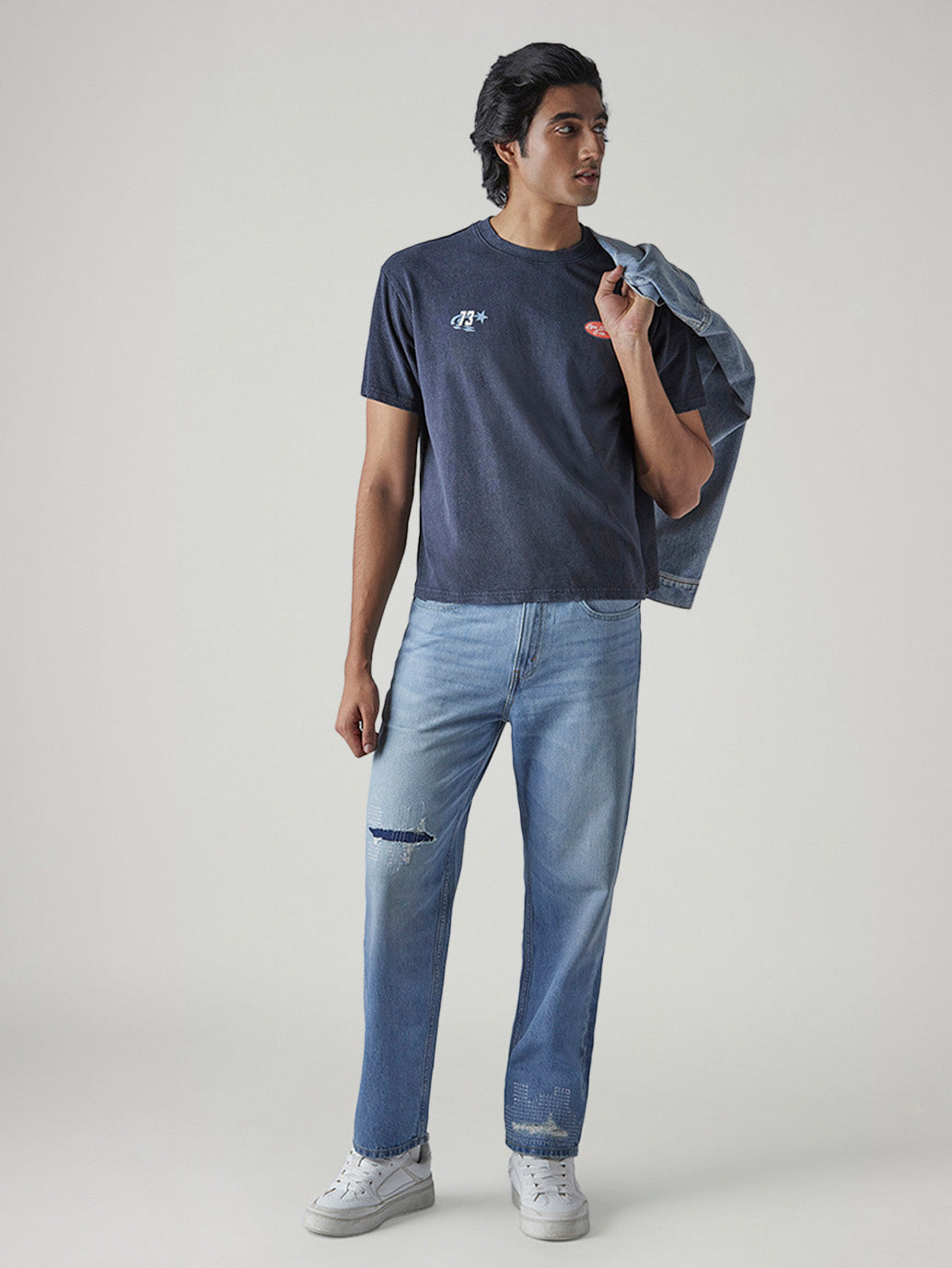 Men's 568 Light Indigo Loose Fit Mid Rise Jeans