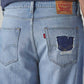 Men's 568 Light Indigo Loose Fit Mid Rise Jeans - Detail View