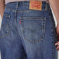 Men's 568 Blue Loose Fit Mid Rise Jeans - Detail View
