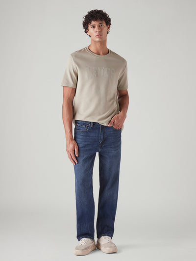 Men's 568 Blue Loose Fit Mid Rise Jeans-image-6
