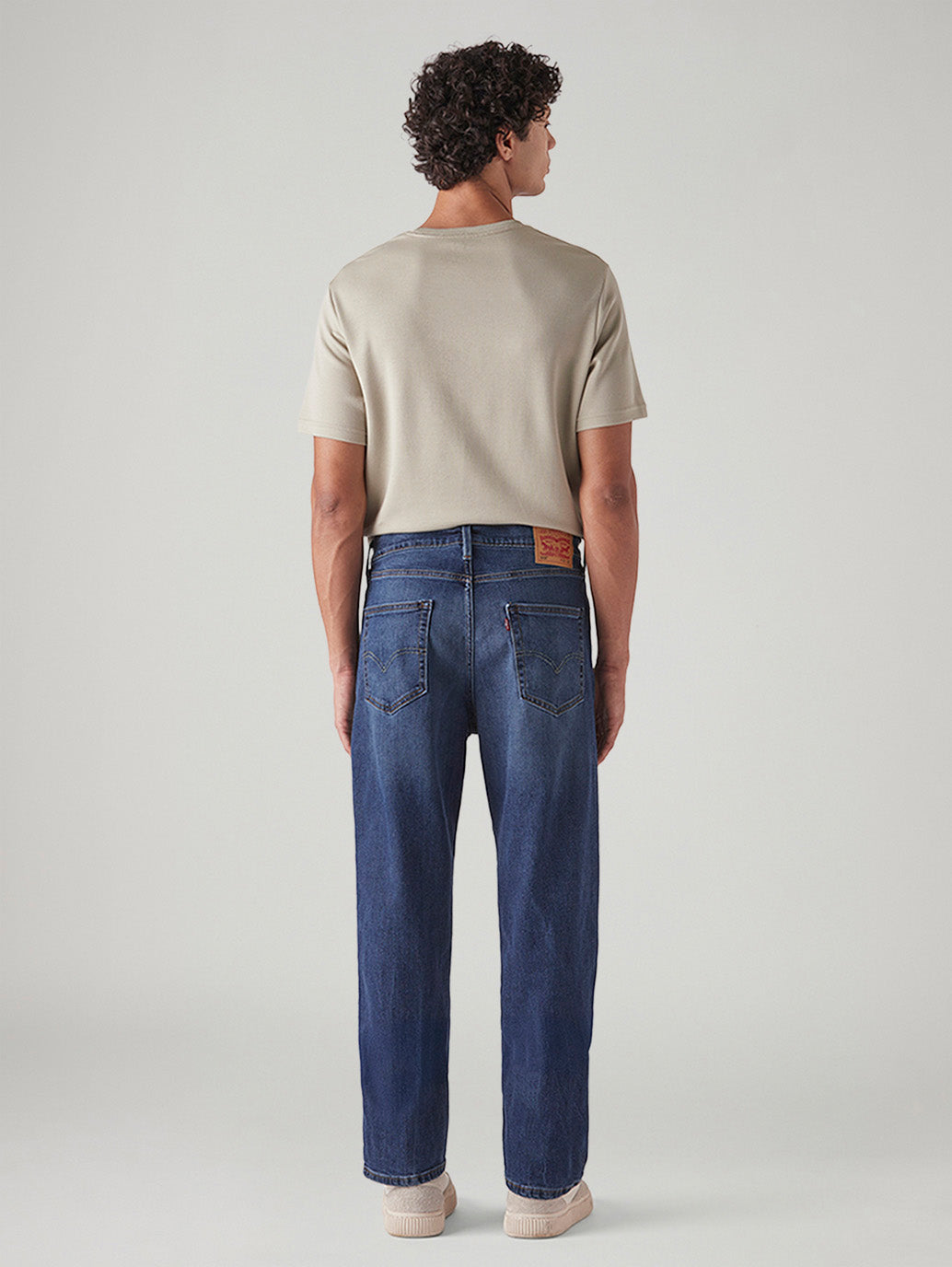 Men's 568 Blue Loose Fit Mid Rise Jeans - Back View