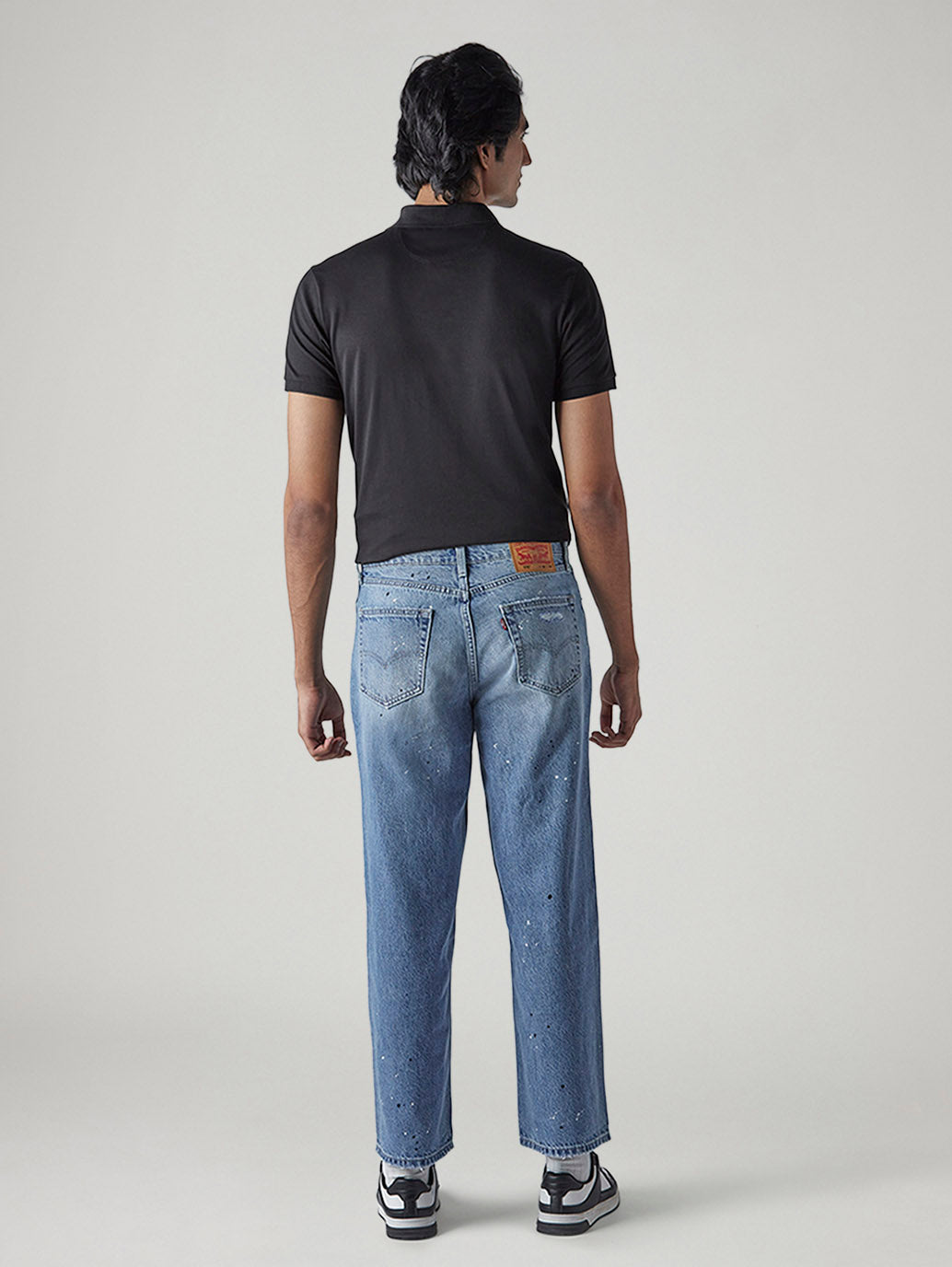Men's 568 Light Indigo Loose Fit Mid Rise Jeans - Back View