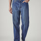 Men's 568 Blue Loose Fit Mid Rise Jeans - Front View