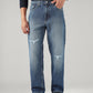 Men's 568 Blue Loose Fit Mid Rise Jeans - Front View