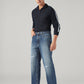 Men's 568 Blue Loose Fit Mid Rise Jeans - SIde View
