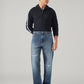 Men's 568 Blue Loose Fit Mid Rise Jeans - Front View
