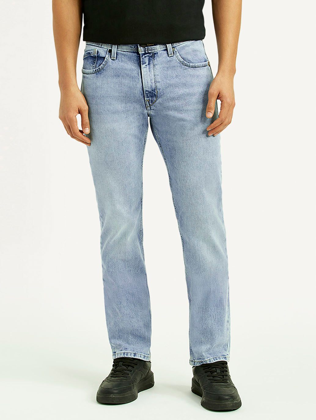 Men's 511 Light Blue Slim Fit Mid Rise Jeans - Front View