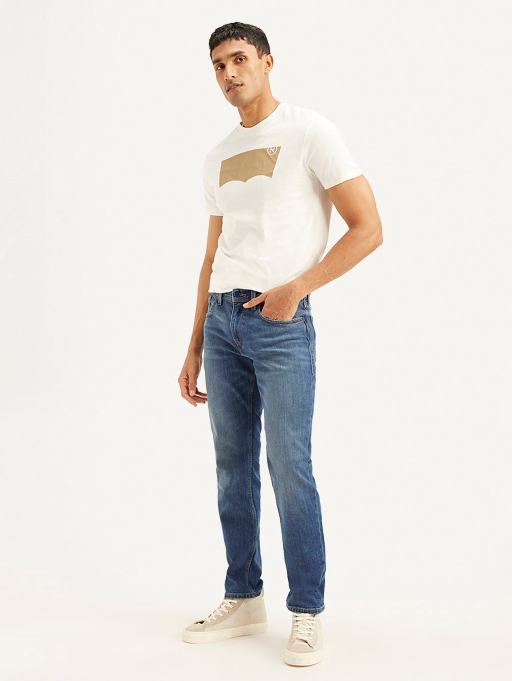 Men's 511 Blue Slim Fit Mid Rise Jeans - 3fedb107-6e1f-4526-95de-55fa538f9402 View