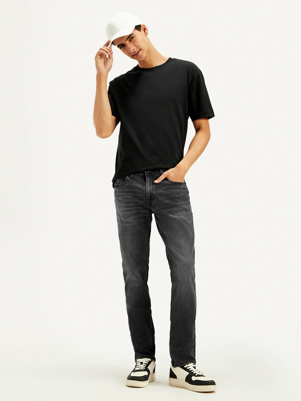 Men's 511 Charcoal Grey Slim Fit Mid Rise Jeans