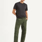 Men's Olive Tapered Fit Cargo Trousers - Styleshot View