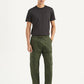 Men's Olive Tapered Fit Cargo Trousers - Front View