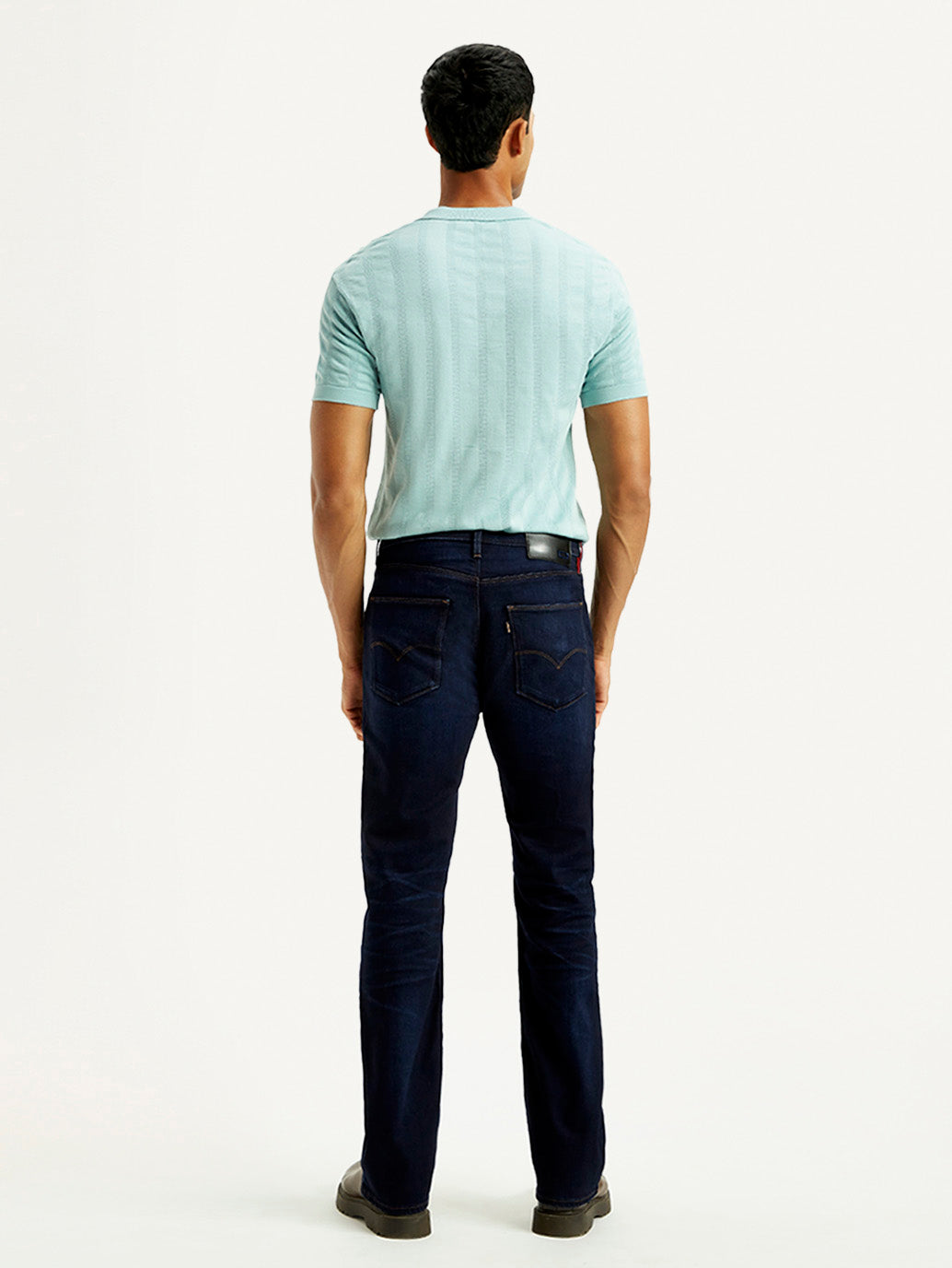 Men's Redloop 527 Med Indigo Bootcut Fit Mid Rise Jeans - Back View