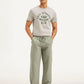 Men's Grey Loose Straight Fit Chino Trousers - 5114ac45-fcaa-4c91-b93a-91ed9ec00a8a View
