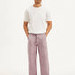 Men's Mauve Loose Straight Fit Chino Trousers - b75ad250-1199-473d-b1a0-4ee85d4e3f13 View