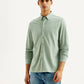 Men's Solid Slim Fit Knit Shirt - Front View