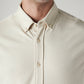 Men's Solid Slim Fit Interlock Shirt - Detail View