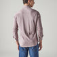 Men's Solid Slim Fit Interlock Shirt - Back View