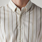 Men's Striped Slim Fit Waffle Shirt - Detail View