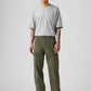 Men's Green Baggy Fit Mid Rise Cargo Trousers - Front View