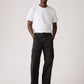 Men's Black Baggy Fit Mid Rise Cargo Trousers - Front View